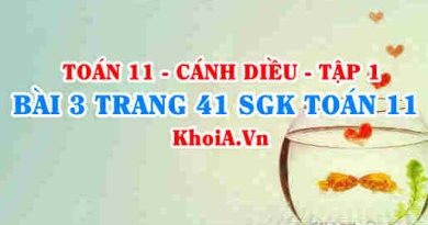 Bài 3 trang 41 SGK Toán 11 tập 1 Cánh Diều